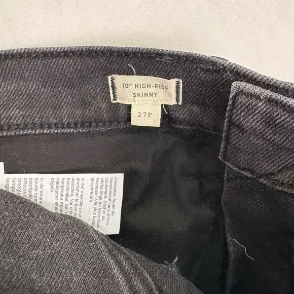 Madewell Black The 10" High Rise Skinny Jeans 27P - Picture 11 of 12